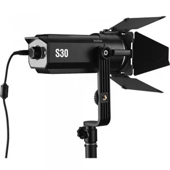 Godox SA-D S30 Focusing LED 3-Light Kit 3x S30 Light, 3x Light Stand, 1x Projection Attachment, 2x Softbox