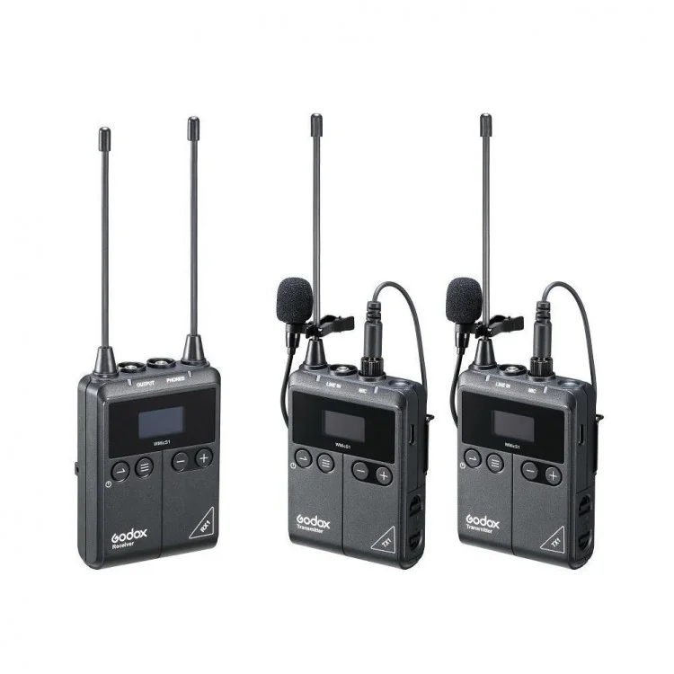Bezprzewodowy system mikrofonowy Godox WMicS1 UHF Zestaw 2