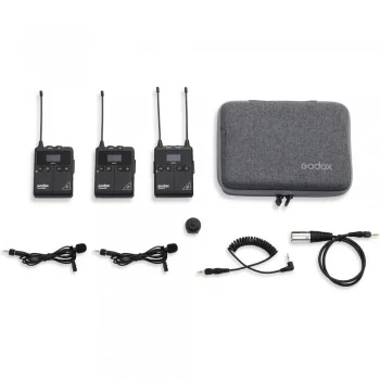 Godox WMicS1 Kit 2 Draadloos Lavalier Microfoonsysteem