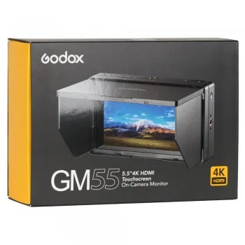 Monitor táctil Godox GM55 HDMI 4K de 5,5 pulgadas