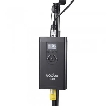 Godox S60 LED-Lampe mit Fokussier Objektiv und Lichtklappen