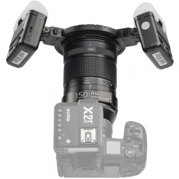 Kit Macro per Canon Obiettivo Irix Dragonfly da 150mm + Godox MF12 K2
