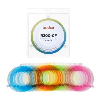 Kit de Gel Colorido Godox R200-CF (para Cabeça de Flash Anelar R200)