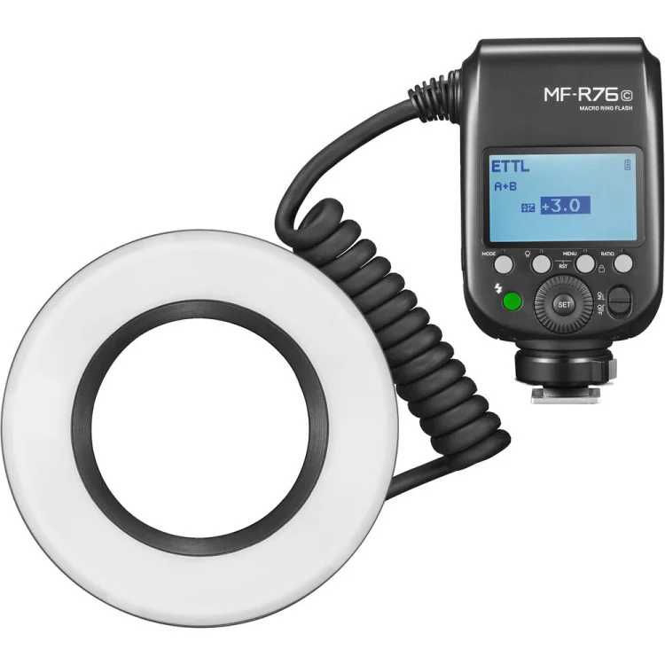 Amazon.com : Godox ML150II Macro Ring Flash on Camera Ring Flash Light GN12  CCT 5800K±200K for Fuji, for Canon, for Nikon, for Sony, for Olympus Camera  : Electronics