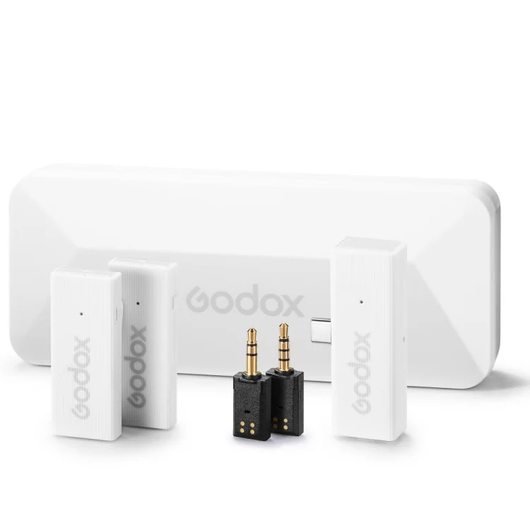 Godox MoveLink Mini UC Kit 2 (Branco Nuvem) Sistema de Microfone 2,4 GHz