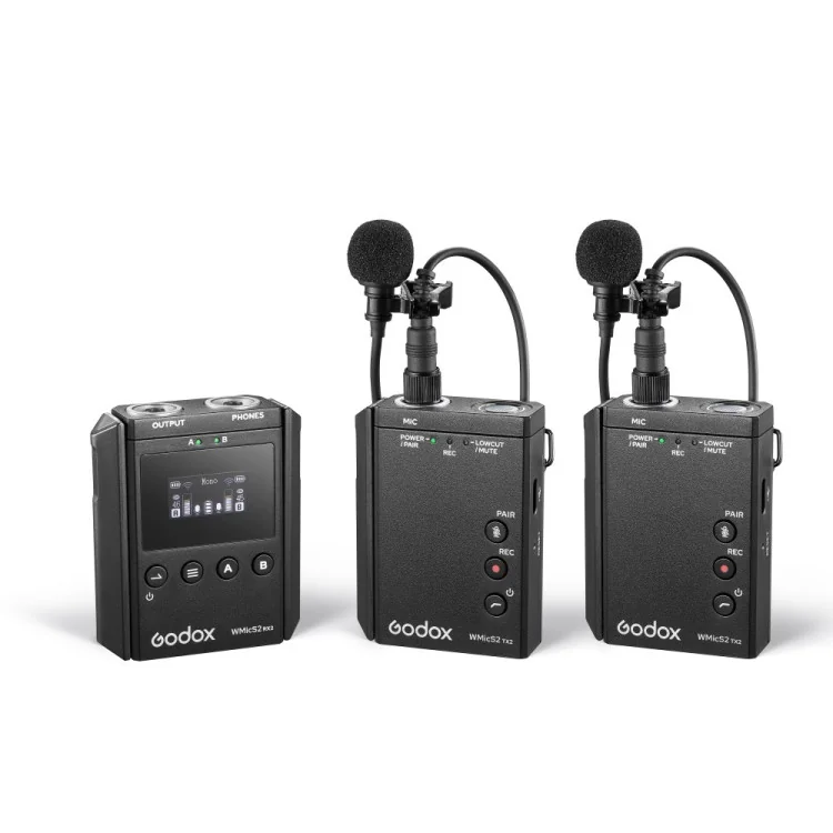 Sistema de Microfone Sem Fio UHF Godox WMicS2 Kit 2