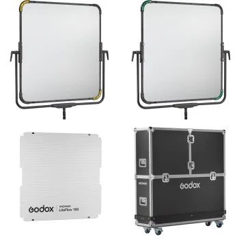 Godox LiteFlow 100 Kit avec Flight Case FC04 KNOWLED Cine Lighting Réflecteur